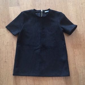 Suede T-shirt